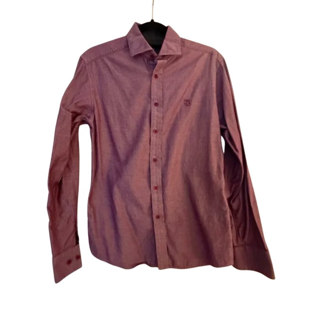 Vince Camuto Maroon Men’s Casual Button-Down Shirt Sz Small